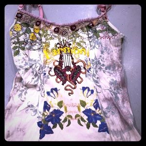 Corset style printed camisole